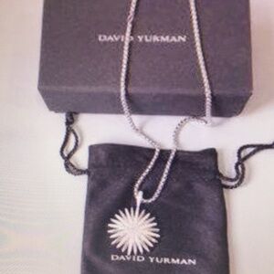 DavidYurman Silver Sunburst Pendant Necklace - Sterling Look